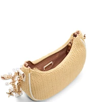ALDO Beachglow Charm Straw Shoulder Bag