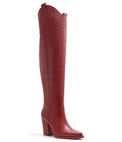 ALDO Beatrine Leather Tall Western Boots