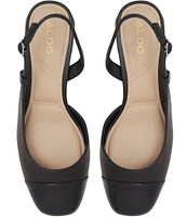 ALDO Bialle Leather Cap Toe Sling Pumps