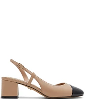 ALDO Bialle Leather Patent Cap Toe Slingback Pumps