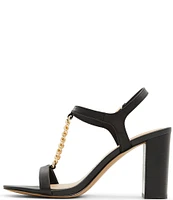 ALDO Clelia Leather Chain T-Strap Dress Sandals