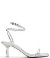 ALDO Dime Metallic Snake Embossed Square Toe Strappy Dress Sandals