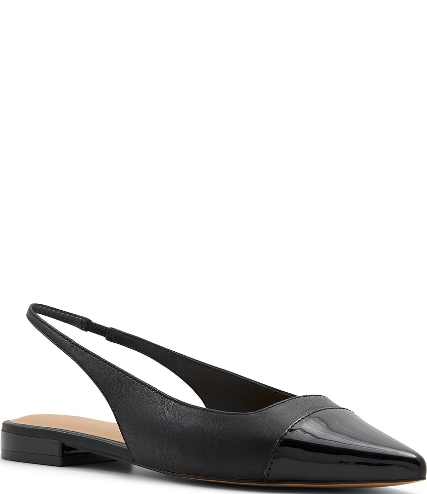 ALDO Fleure Leather Slingback Cap Toe Flats