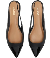 ALDO Fleure Leather Slingback Cap Toe Flats