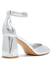 ALDO Jan Patent Mirror Metallic Ankle Strap Pumps