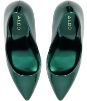 ALDO Lala Patent Mirror Metallic Pumps