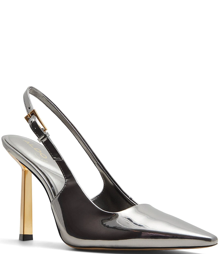 ALDO Marysa Mirror Metallic Slingback Pumps