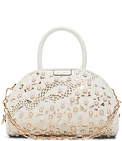 ALDO Michellie Pearl Floral Top Handle Chain Satchel Bag