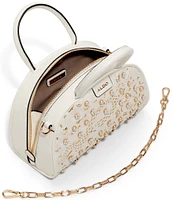 ALDO Michellie Pearl Floral Top Handle Chain Satchel Bag