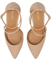 ALDO Milley Leather Ankle Strap Pumps