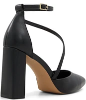 ALDO Milley Leather Ankle Strap Pumps