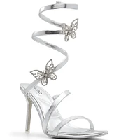 ALDO Ocia Metallic Ankle Wrap Butterfly Dress Sandals