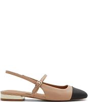 ALDO Sadey Leather Slingback Mary Jane Cap Toe Flats