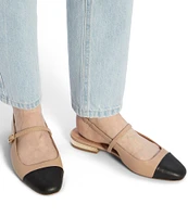 ALDO Sadey Leather Slingback Mary Jane Cap Toe Flats