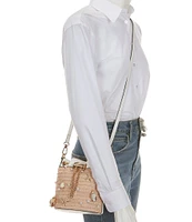 ALDO Sirenax Raffia Drawstring Shell Detail Bucket Bag