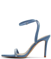 ALDO Tulipa Denim Rhinestone Strap Dress Sandals