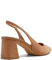 ALDO Uliana Nubuck Suede Block Heel Sling Pumps