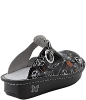 Alegria Classic Peace & Love Print Leather Clogs