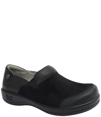 Alegria Keli Leather And Dream Fit Knit Clogs