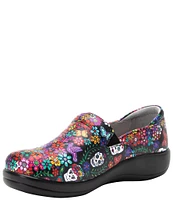 Alegria Keli Ofrenda Print Leather Clogs