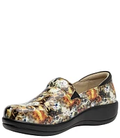 Alegria Keli Paws Up Print Leather Clogs