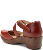 Alegria Savina Leather Ankle Strap Platform Clogs