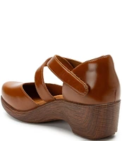 Alegria Savina Leather Ankle Strap Platform Clogs