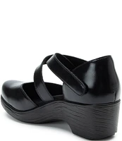 Alegria Savina Leather Ankle Strap Platform Clogs