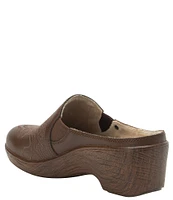 Alegria Serenti Western Stitched Leather Platform Clog Mules