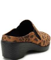 Alegria Shilaine Leopard Print Stretch Clog Slide Sandals