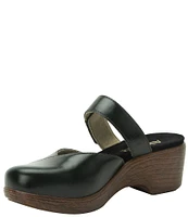 Alegria Sydni Leather Mary Jane Platform Clog Mules