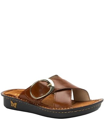 Alegria Vanya Leather Slide Sandals