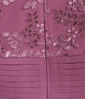 Alex Evenings Cap Sleeve Empire Waist Embroidered Midi Dress