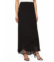 Alex Evenings Chiffon Tulip Hem Maxi Skirt