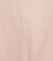 Alex Evenings Collared V Neck 3/4 Sleeve Tie Sash Wrap Blouse