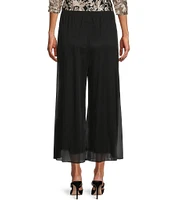 Alex Evenings Cropped Wide Leg Flowy Pants