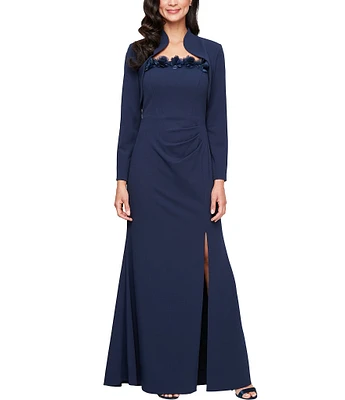 Alex Evenings Flower Bolero Jacket Dress