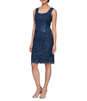 Alex Evenings Petite Size Embroidered Jacket Dress