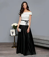 Alex Evenings Petite Size Satin Inverted Pleat Ball Gown Skirt