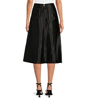 Alex Evenings Petite Size Satin Tie Waist Tea Length Skirt