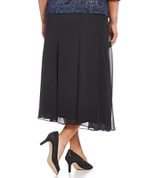 Alex Evenings Plus Size Chiffon Panel Midi Skirt