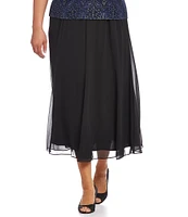 Alex Evenings Plus Size Chiffon Panel Midi Skirt