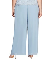 Alex Evenings Plus Size Silky Chiffon Pants