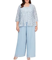 Alex Evenings Plus Size Silky Chiffon Pants