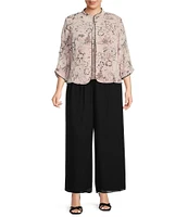 Alex Evenings Plus Size Silky Chiffon Pants