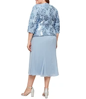 Alex Evenings Plus Size 2-Piece Sequin Jacket Dress
