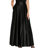 Alex Evenings Satin With Pocket Inverted Pleat Ball Gown Skirt