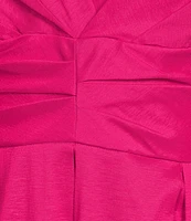 Alex Evenings Sleeveless V-Neck Stretch Taffeta A-Line Dress