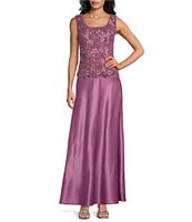 Alex Evenings Stretch Tulle Satin Jacket Dress