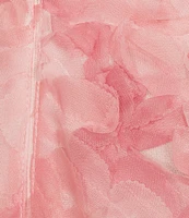 Alex Evenings Tulle Rosette V-Neck Sleeveless A-Line Midi Dress